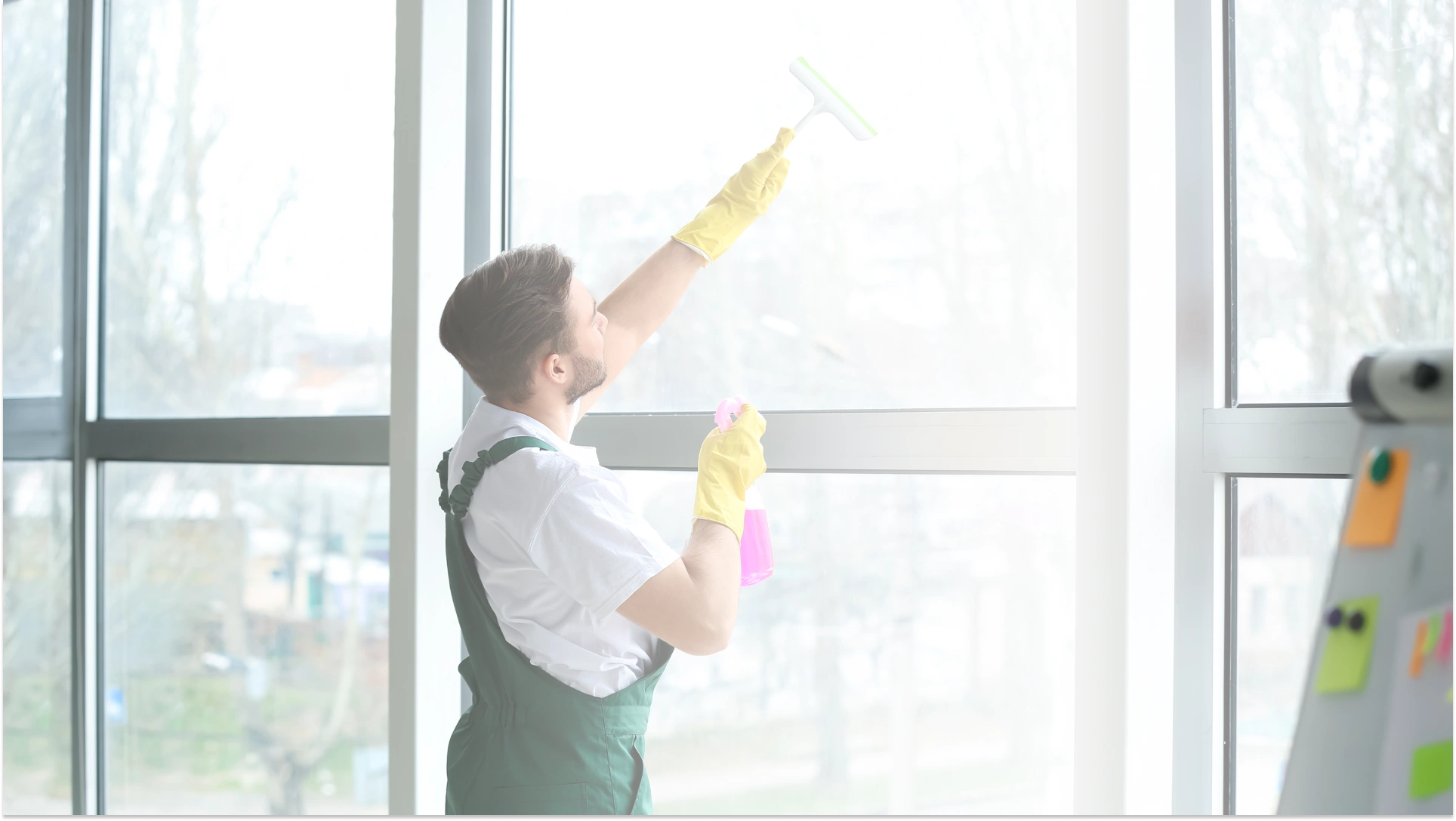 cleaning window